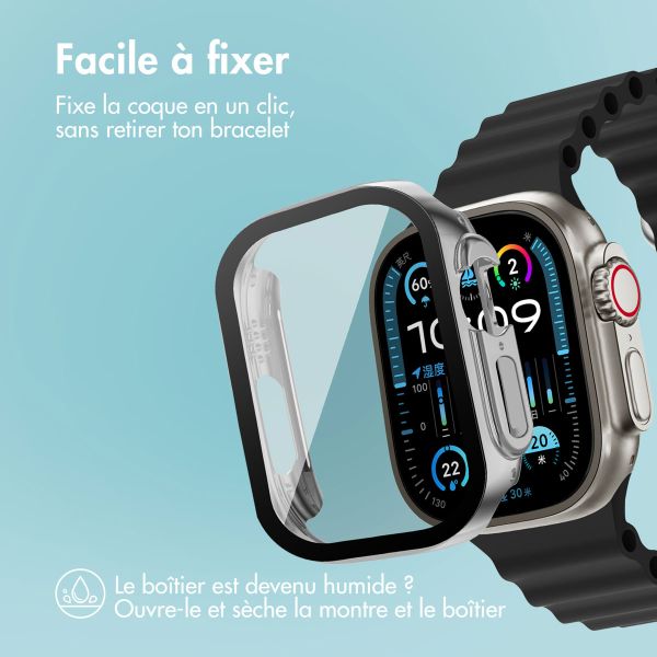 imoshion Coque rigide brillante à couverture complète pour Apple Watch Ultra / Ultra 2 - 49 mm - Argent