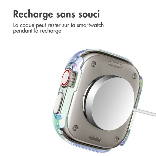 imoshion Coque rigide brillante à couverture complète pour Apple Watch Ultra / Ultra 2 - 49 mm - Transparent