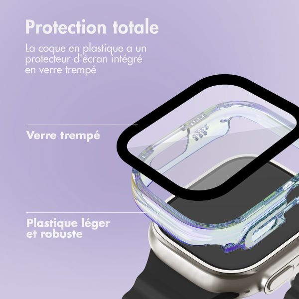 imoshion Coque rigide brillante à couverture complète pour Apple Watch Ultra / Ultra 2 - 49 mm - Transparent