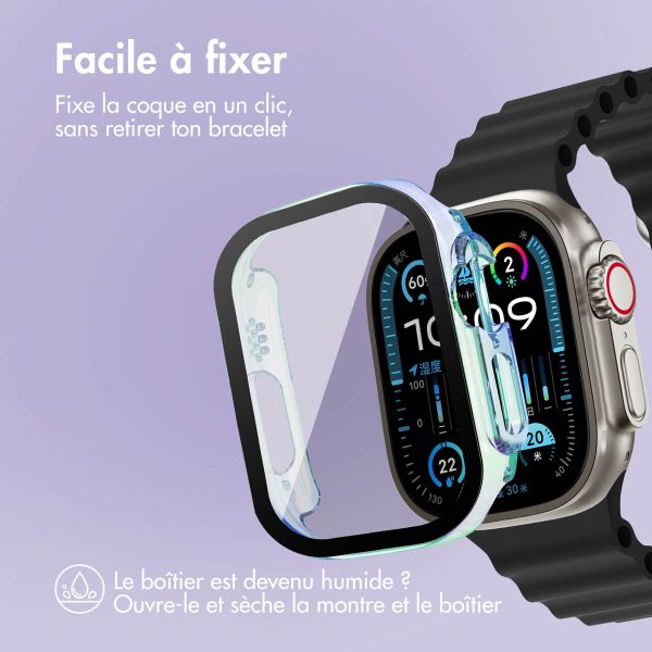 imoshion Coque rigide brillante à couverture complète pour Apple Watch Ultra / Ultra 2 - 49 mm - Transparent