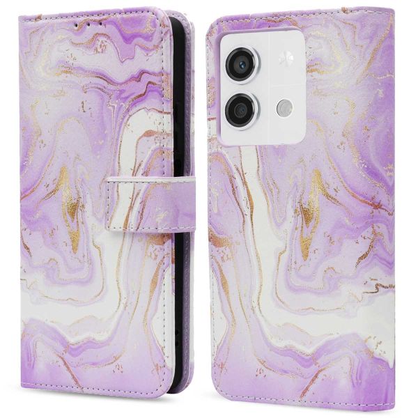 imoshion Étui de téléphone portefeuille Design Xiaomi Redmi Note 13 (5G) - Purple Marble