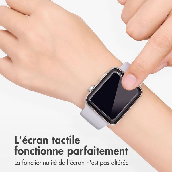 Accezz Protecteur d'écran avec applicateur pour Apple Watch Series 1-3 - 38 mm