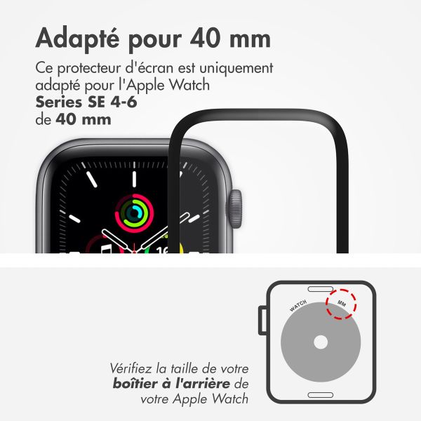 Accezz 2x Protecteur d'écran avec applicateur pour Apple Watch Series 4-6 / SE - 40 mm