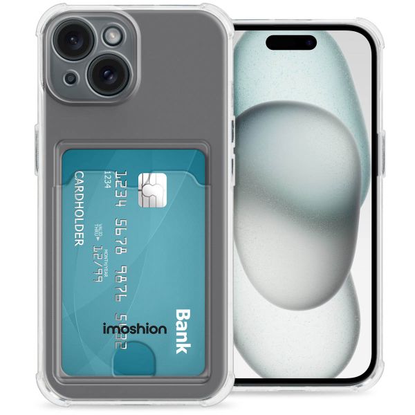 imoshion Coque silicone avec support de passe iPhone 15 - Transparent