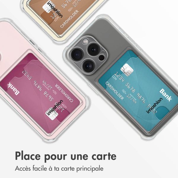 iMoshion Coque silicone avec support de passe iPhone 15 Pro - Transparent