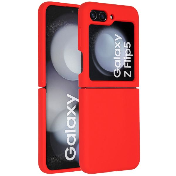 Accezz Coque Liquid Silicone Samsung Galaxy Z Flip 5 - Rouge