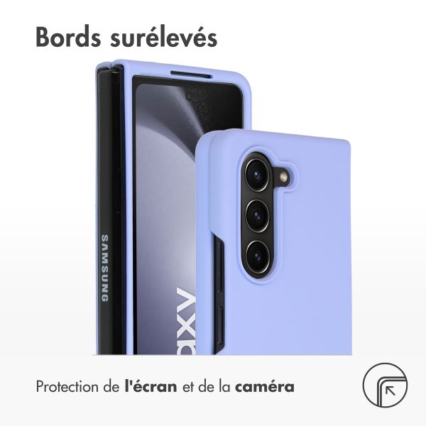 Accezz Coque Liquid Silicone Samsung Galaxy Z Fold 5 - Violet