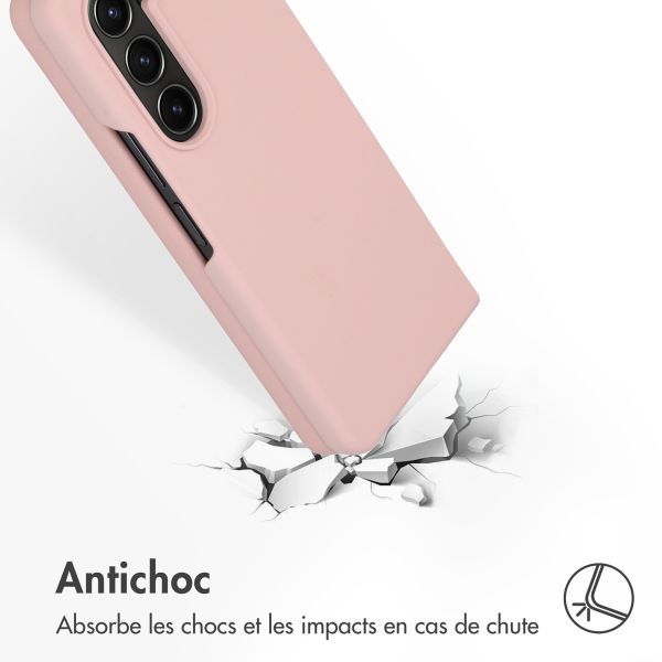 Accezz Coque Liquid Silicone Samsung Galaxy Z Fold 5 - Rose