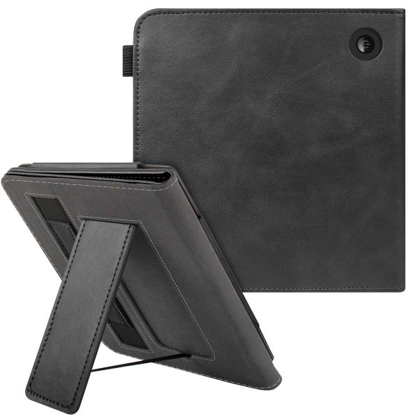 imoshion Étui de liseuse portefeuille avec strap et support Kobo Libra H2O - Noir