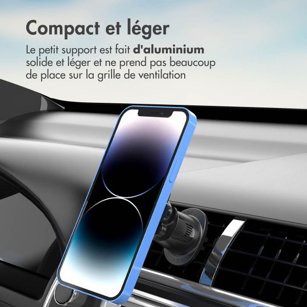 Accezz EasyLock Support de téléphone de voiture - Grille de ventilation - Universel - Rotation à 360 degrés - Noir