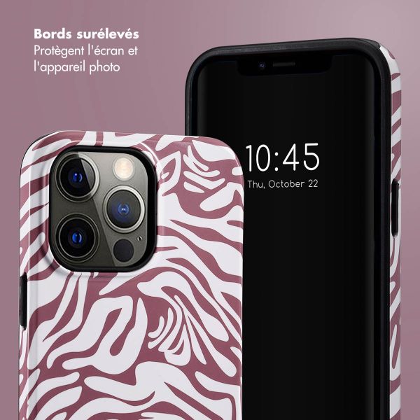 Selencia Coque arrière Vivid iPhone 14 Pro Max - Trippy Swirl Dark Rose