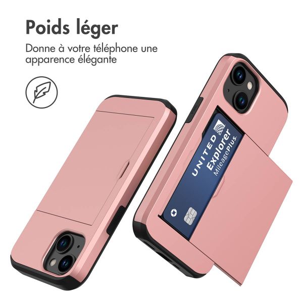 imoshion Coque arrière avec porte-cartes iPhone 15 - Rose Dorée