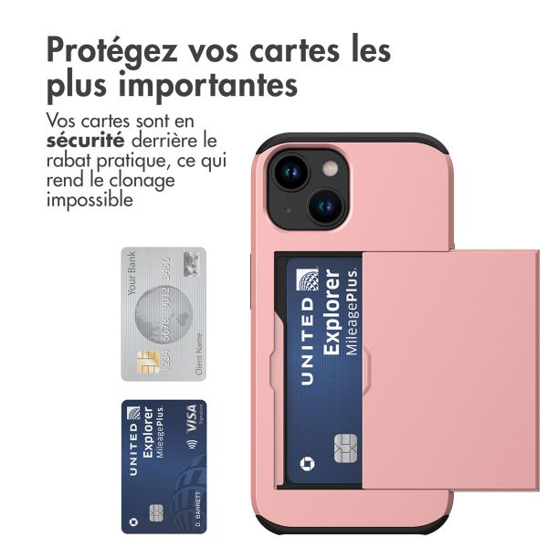 iMoshion Coque arrière avec porte-cartes iPhone 15 - Rose Dorée