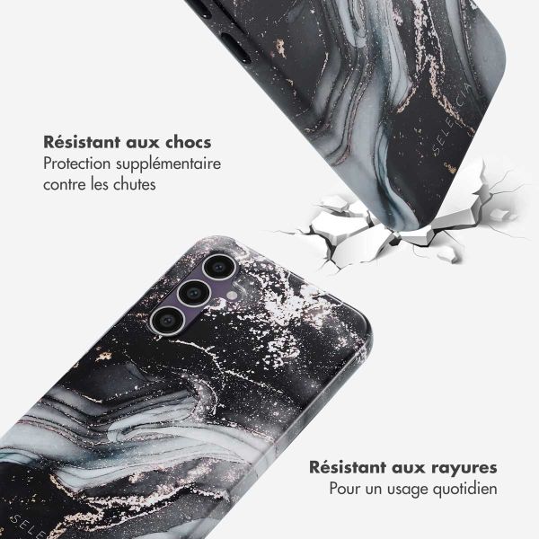 Selencia Coque arrière Vivid Samsung Galaxy S23 FE - Chic Marble Black