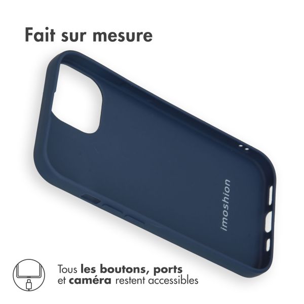 iMoshion Coque Couleur iPhone 15 - Bleu foncé