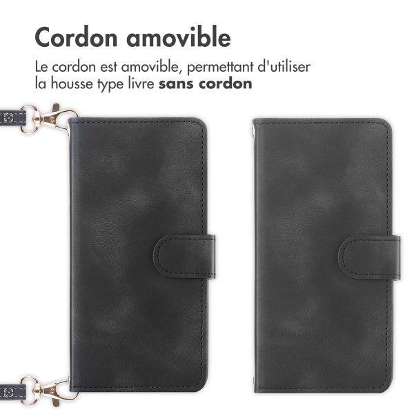 imoshion Etui de téléphone portefeuille avec cordon Samsung Galaxy A54 (5G) - Noir