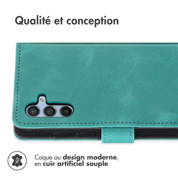 imoshion Etui de téléphone portefeuille avec cordon Samsung Galaxy A54 (5G) - Turquoise