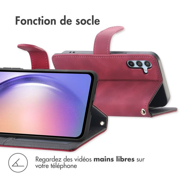 imoshion Etui de téléphone portefeuille avec cordon Samsung Galaxy A54 (5G) - Rouge