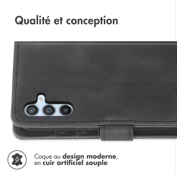 imoshion Etui de téléphone portefeuille avec cordon Samsung Galaxy A34 (5G) - Noir