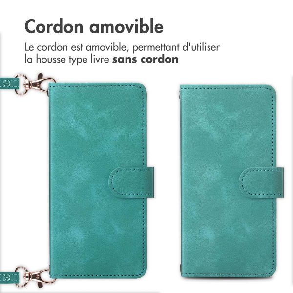 imoshion Etui de téléphone portefeuille avec cordon Samsung Galaxy A34 (5G) - Turquoise