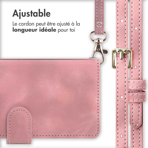 imoshion Etui de téléphone portefeuille avec cordon Samsung Galaxy A34 (5G) - Rose