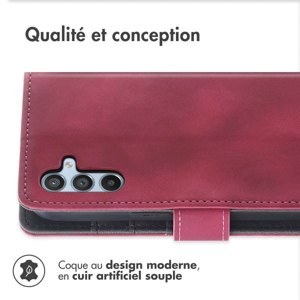 imoshion Etui de téléphone portefeuille avec cordon Samsung Galaxy A34 (5G) - Rouge