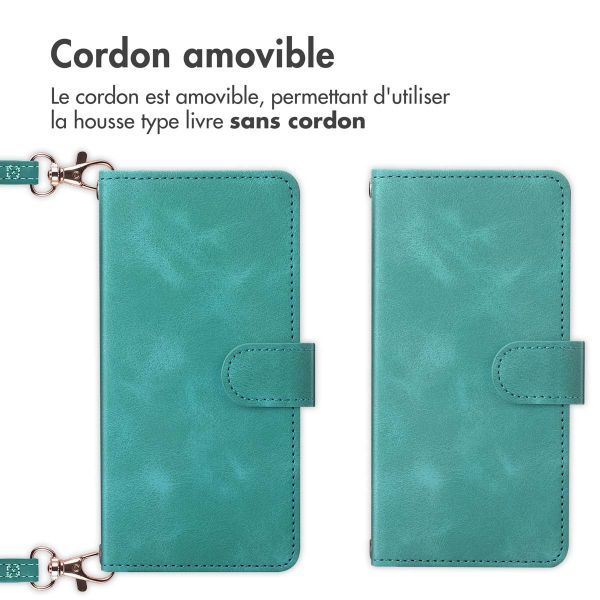 imoshion Etui de téléphone portefeuille avec cordon Samsung Galaxy A14 (5G/4G) - Turquoise