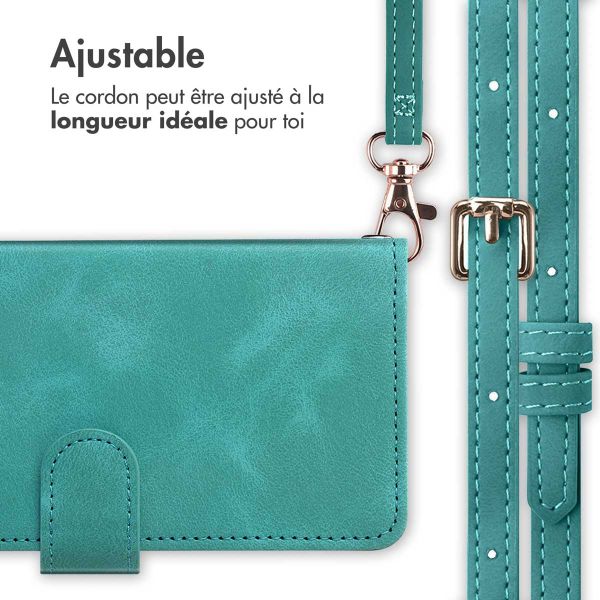 imoshion Etui de téléphone portefeuille avec cordon Samsung Galaxy A14 (5G/4G) - Turquoise