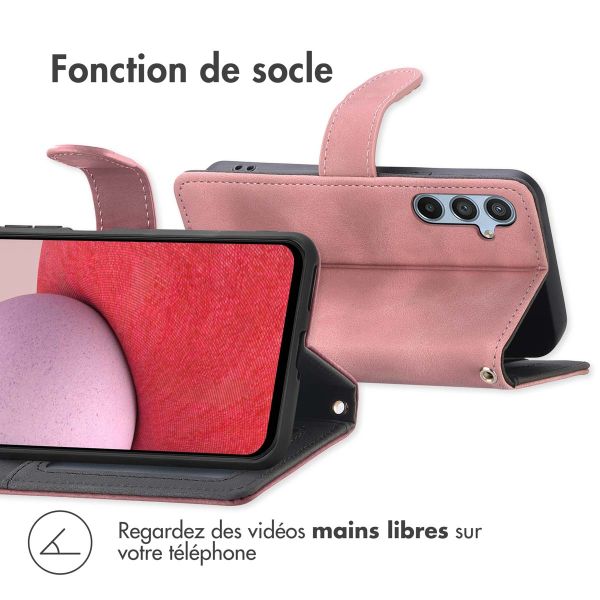 imoshion Etui de téléphone portefeuille avec cordon Samsung Galaxy A14 (5G/4G) - Rose