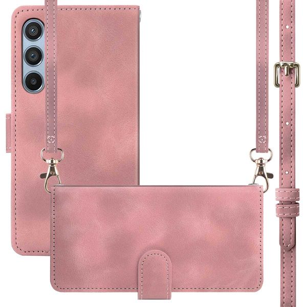 imoshion Etui de téléphone portefeuille avec cordon Samsung Galaxy A14 (5G/4G) - Rose