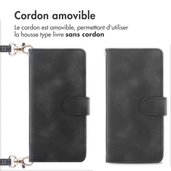 imoshion Etui de téléphone portefeuille avec cordon Samsung Galaxy A53 - Noir