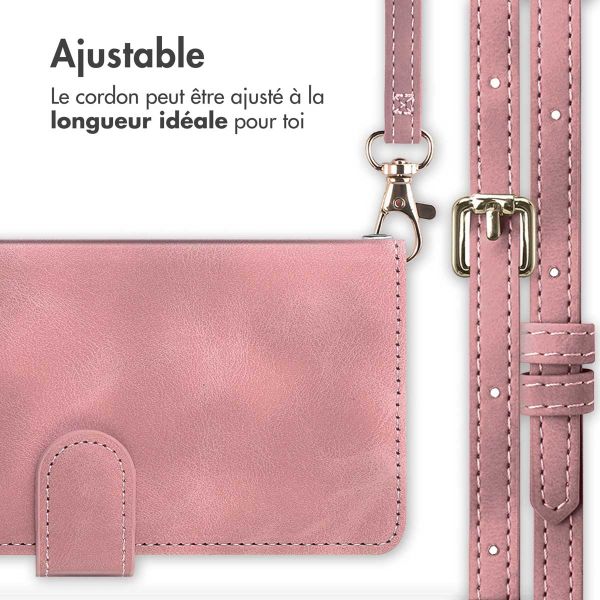 imoshion Etui de téléphone portefeuille avec cordon Samsung Galaxy A25 (5G) - Rose