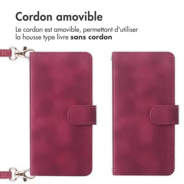 imoshion Etui de téléphone portefeuille avec cordon Samsung Galaxy A25 (5G) - Rouge