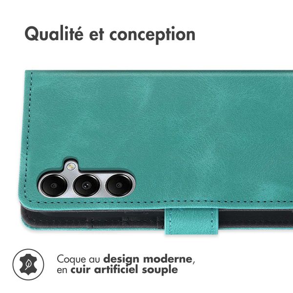 imoshion Etui de téléphone portefeuille avec cordon Samsung Galaxy A35 - Turquoise