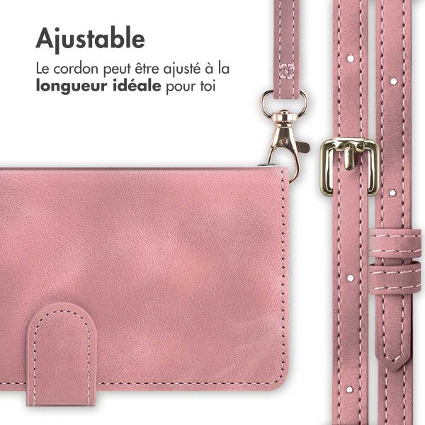 imoshion Etui de téléphone portefeuille avec cordon Samsung Galaxy A35 - Rose