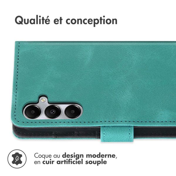 imoshion Etui de téléphone portefeuille avec cordon Samsung Galaxy A55 - Turquoise