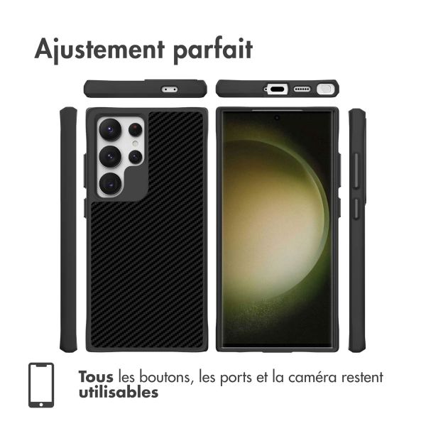 iMoshion Coque Rugged Hybrid Carbon Samsung Galaxy S24 Ultra - Noir
