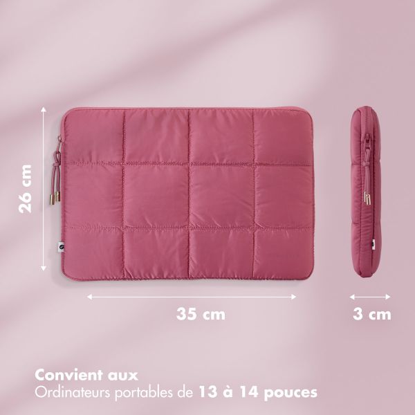 Selencia Pochette ordinateur Puffy 13-14 pouces - Magenta Fire