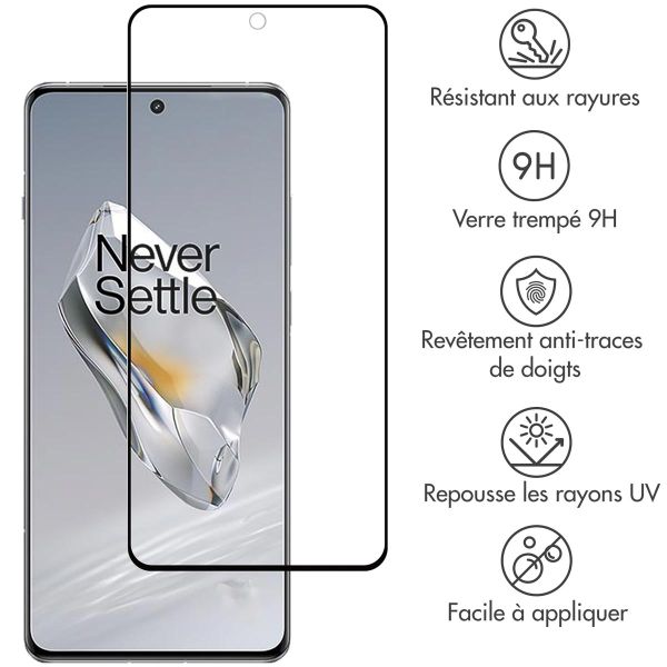 Accezz Protection d'écran en verre trempé Full Cover pour OnePlus 12 - Transparent