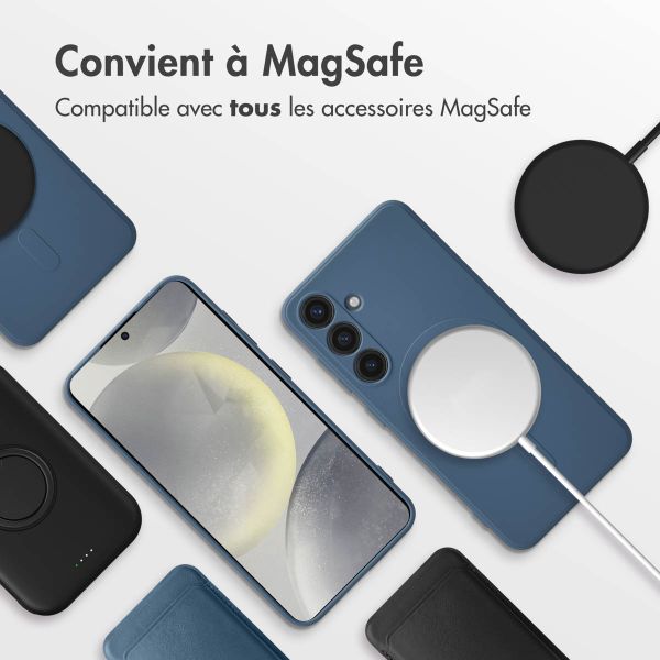 iMoshion Coque Couleur avec MagSafe Samsung Galaxy S24 - Bleu foncé