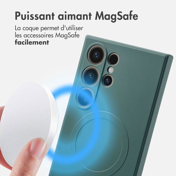 iMoshion Coque Couleur avec MagSafe Samsung Galaxy S24 Ultra - Vert foncé