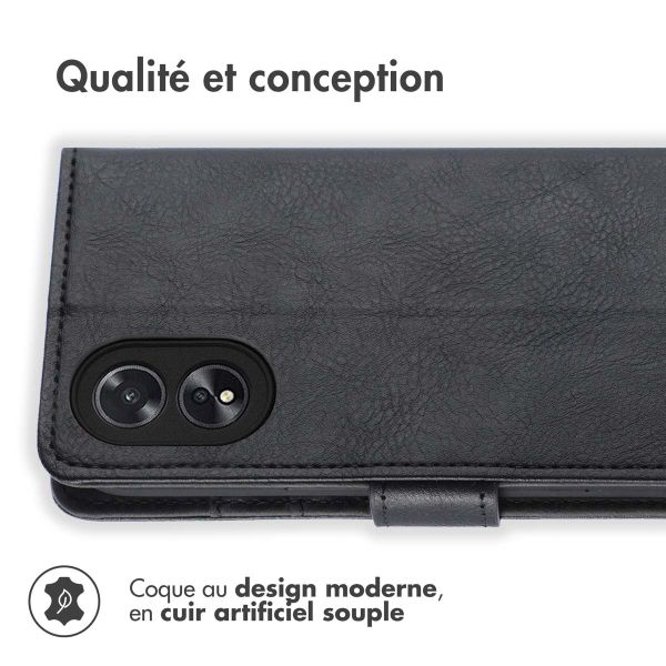 imoshion Étui de téléphone portefeuille Oppo A18 / Oppo A38 - Noir