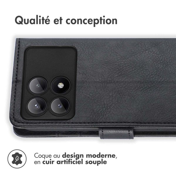 iMoshion Étui de téléphone portefeuille Xiaomi Poco X6 Pro - Noir
