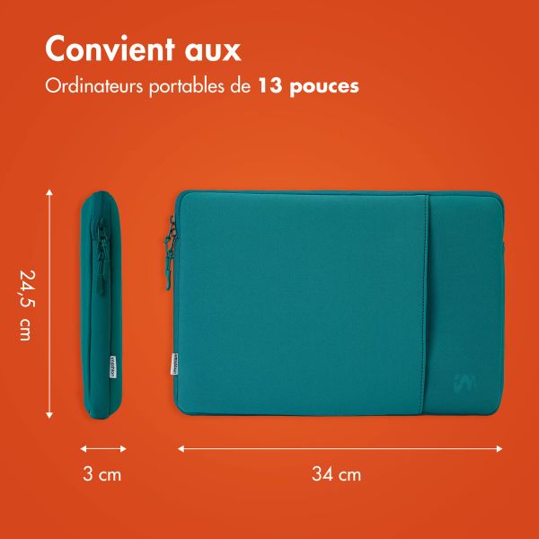 imoshion Pochette ordinateur avec compartiment 13 pouces - Petrol Green