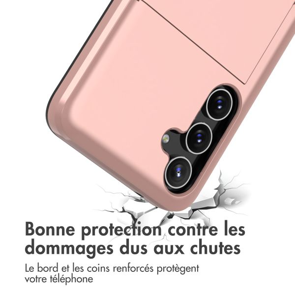 iMoshion Coque arrière avec porte-cartes Samsung Galaxy A55 - Rose Dorée