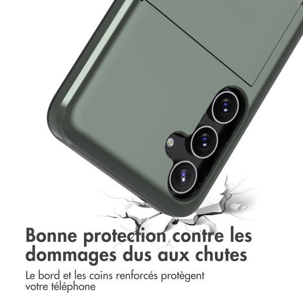 iMoshion Coque arrière avec porte-cartes Samsung Galaxy A55 - Vert foncé