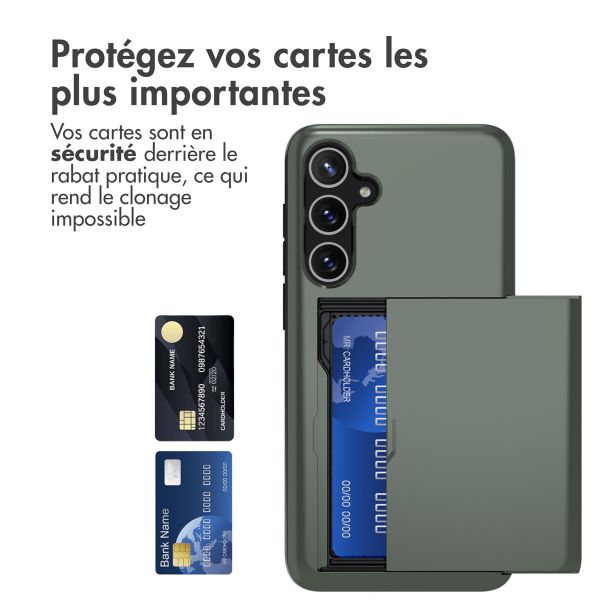 iMoshion Coque arrière avec porte-cartes Samsung Galaxy A55 - Vert foncé