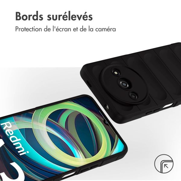 iMoshion Coque arrière EasyGrip Xiaomi Redmi A3 - Noir