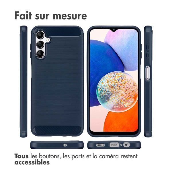 imoshion Coque Brushed Samsung Galaxy A14 (5G/4G) - Bleu foncé