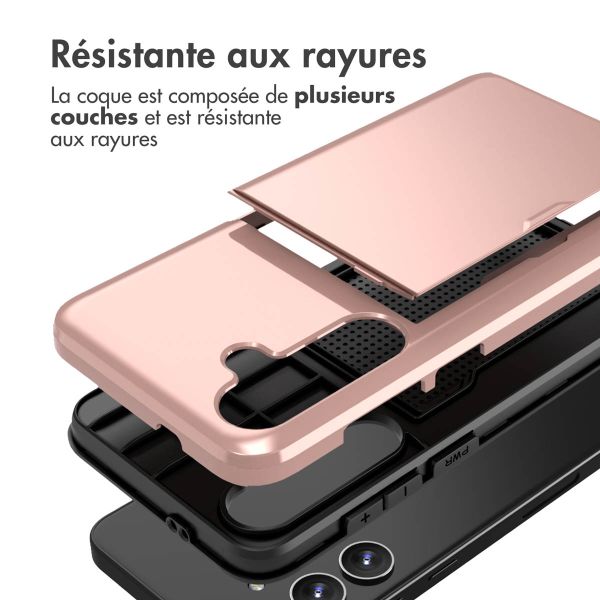 iMoshion Coque arrière avec porte-cartes Samsung Galaxy S24 Plus - Rose Dorée